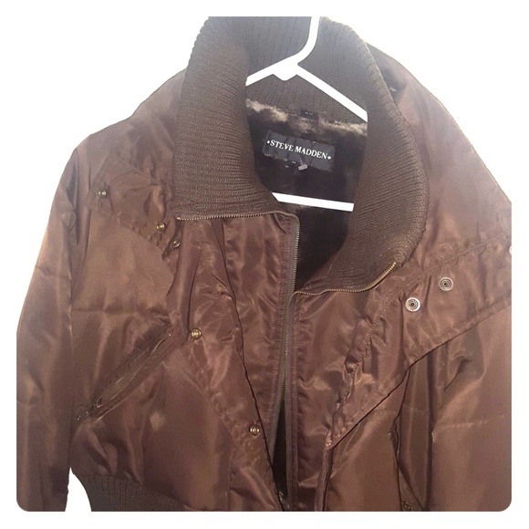 Steve Madden bomber brown jacket - Picture 1 of 8